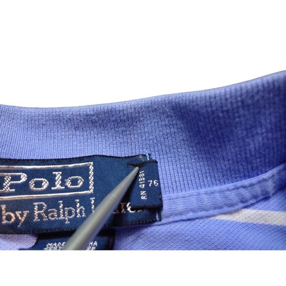 Y2K Polo Ralph Lauren Polo Shirt -Adult XL - Sky Blue Pink Small Pony Collared - Picture 5 of 10